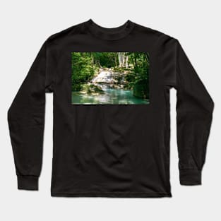 Erawan Waterfall in Thailand Long Sleeve T-Shirt